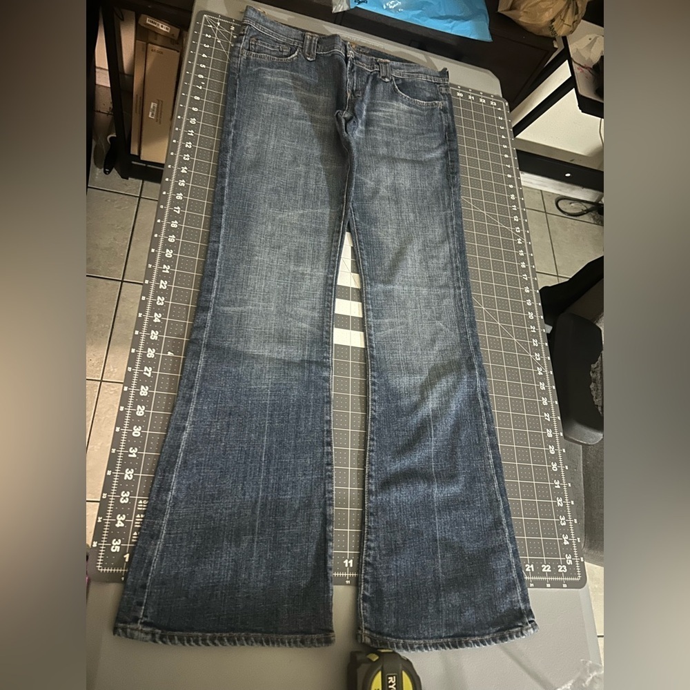 Vintage 7 For All Mankind Dark Blue Straight Jeans